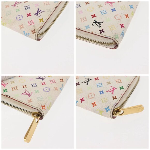 LOUIS VUITTON Monogram Multicolor Zippy Wallet Wallet White M60241 Auth 146163 - Picture 14 of 16